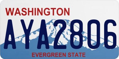 WA license plate AYA2806