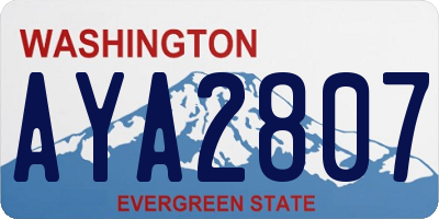 WA license plate AYA2807