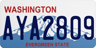 WA license plate AYA2809