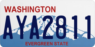 WA license plate AYA2811