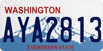 WA license plate AYA2813