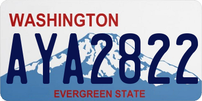 WA license plate AYA2822