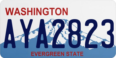 WA license plate AYA2823