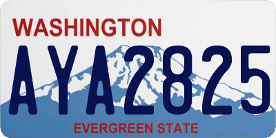 WA license plate AYA2825