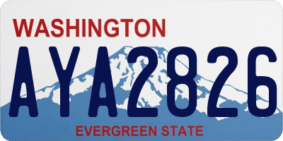 WA license plate AYA2826