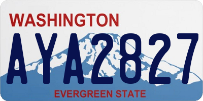 WA license plate AYA2827