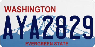 WA license plate AYA2829
