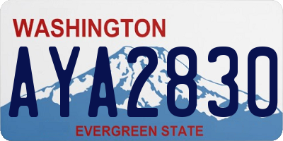 WA license plate AYA2830