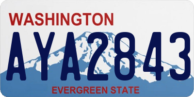 WA license plate AYA2843