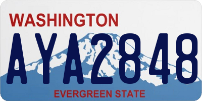 WA license plate AYA2848