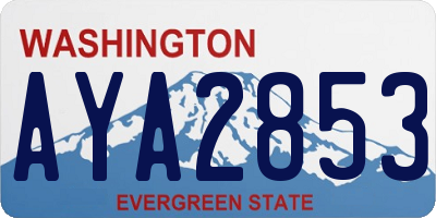 WA license plate AYA2853