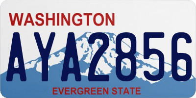 WA license plate AYA2856