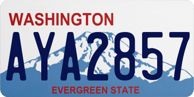WA license plate AYA2857