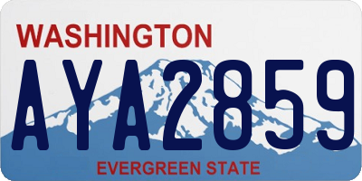 WA license plate AYA2859