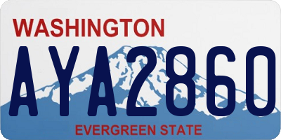 WA license plate AYA2860