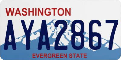 WA license plate AYA2867