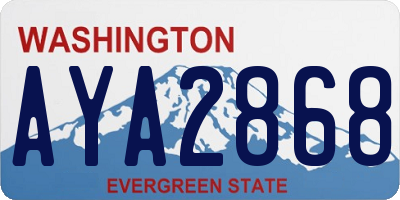 WA license plate AYA2868