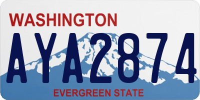 WA license plate AYA2874