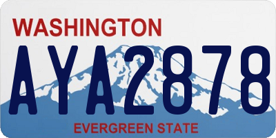WA license plate AYA2878