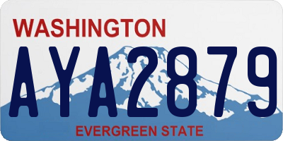 WA license plate AYA2879