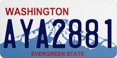 WA license plate AYA2881