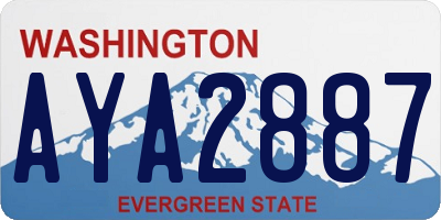 WA license plate AYA2887