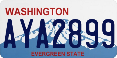 WA license plate AYA2899