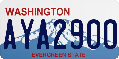 WA license plate AYA2900