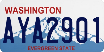 WA license plate AYA2901