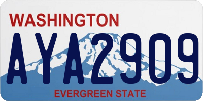 WA license plate AYA2909