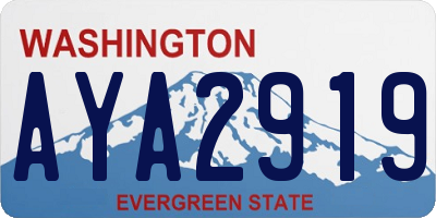WA license plate AYA2919
