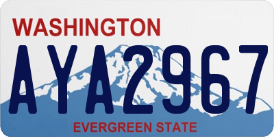 WA license plate AYA2967