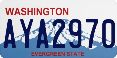 WA license plate AYA2970