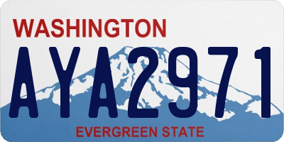 WA license plate AYA2971