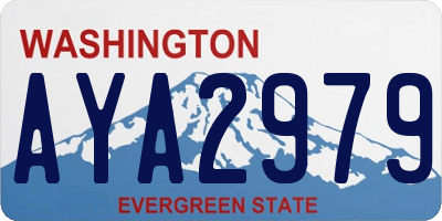 WA license plate AYA2979