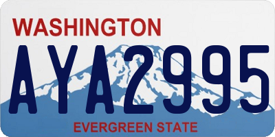 WA license plate AYA2995