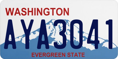 WA license plate AYA3041