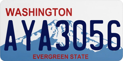 WA license plate AYA3056