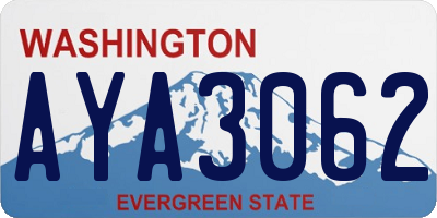 WA license plate AYA3062