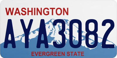 WA license plate AYA3082