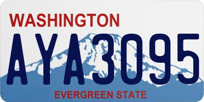 WA license plate AYA3095