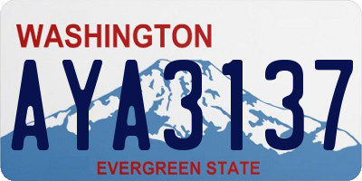 WA license plate AYA3137
