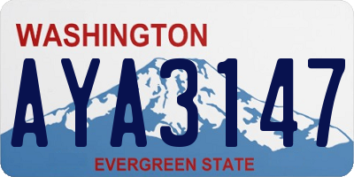 WA license plate AYA3147