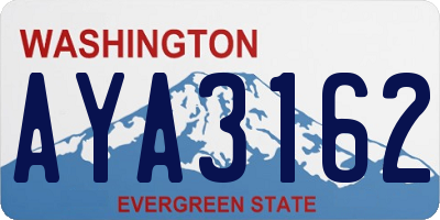 WA license plate AYA3162