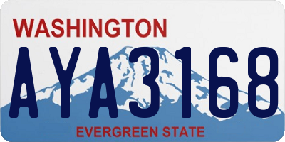 WA license plate AYA3168