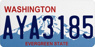 WA license plate AYA3185