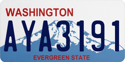 WA license plate AYA3191