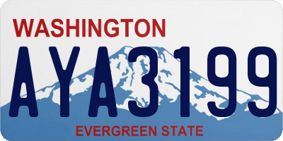 WA license plate AYA3199