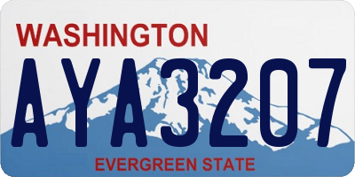 WA license plate AYA3207