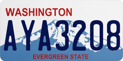 WA license plate AYA3208